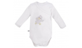 Body Zakładane z Długim Rękawem Newborn Białe rozmiar 50 Eevi