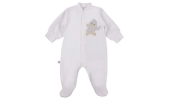 Pajac Welurowy NEWBORN Biały rozmiar 68 / Eevi
