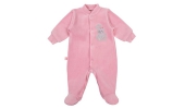 Pajac Welurowy NEWBORN Różowy rozmiar 56 / Eevi