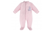 Pajac Welurowy NEWBORN Różowy rozmiar 56 / Eevi