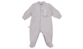 Pajac Welurowy NEWBORN Szary rozmiar 68 / Eevi