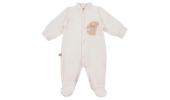Pajac Welurowy NEWBORN Ecru rozmiar 56 / Eevi