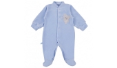 Pajac Welurowy NEWBORN Niebieski rozmiar 56 / Eevi