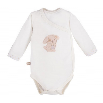 Body Zakładane z Długim Rękawem Newborn Ecru rozmiar 50 Eevi
