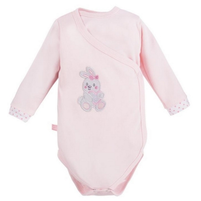 Body Zakładane z Długim Rękawem Newborn Różowe rozmiar 50 Eevi
