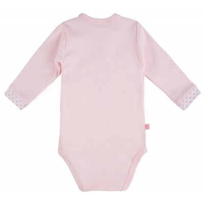 Body Zakładane z Długim Rękawem Newborn Różowe rozmiar 50 Eevi