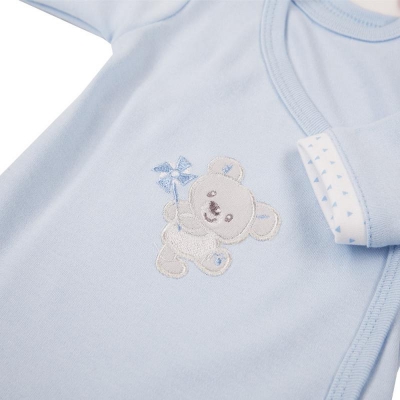 Body Zakładane z Długim Rękawem Newborn Niebieskie rozmiar 50 Eevi