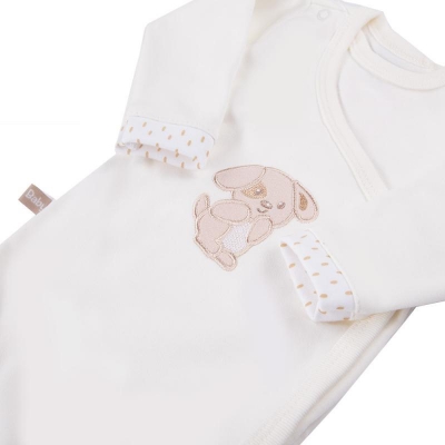Body Zakładane z Długim Rękawem Newborn Ecru rozmiar 50 Eevi