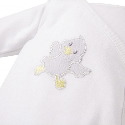 Body Zakładane z Długim Rękawem Newborn Białe rozmiar 50 Eevi