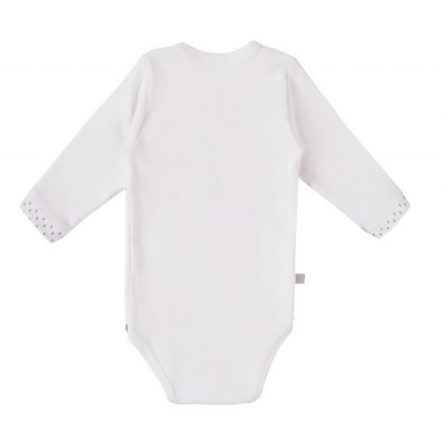 Body Zakładane z Długim Rękawem Newborn Białe rozmiar 50 Eevi