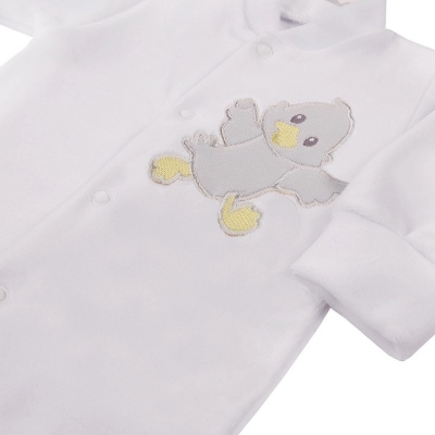 Pajac Welurowy NEWBORN Biały rozmiar 62 / Eevi