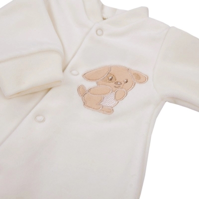 Pajac Welurowy NEWBORN Ecru rozmiar 68 / Eevi