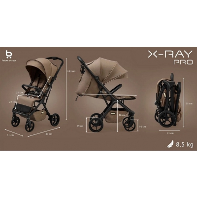 Future Design X-Ray Pro Wózek Spacerowy Caffe Latte