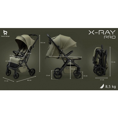 Future Design X-Ray Pro Wózek Spacerowy Misty Olive