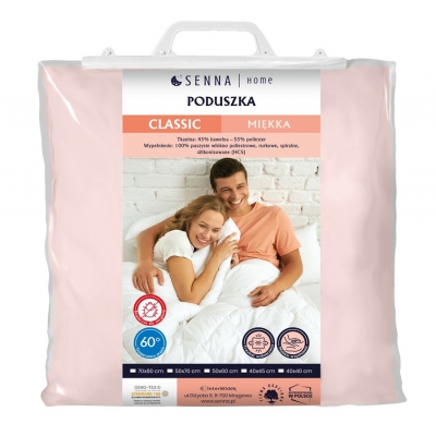 Poduszka Senna Home Classic Miękka 40 x 40 Różowa