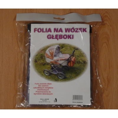 Folia Przeciwdeszczowa na wózek Głęboki JACUŚ