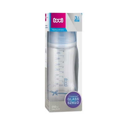 Butelka Szklana DIAMOND GLASS 250 ml Baby Shower 74/204 Boy LOVI