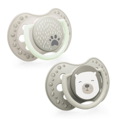 LOVI Smoczek Silikonowy Dynamiczny 6-18m. 2 szt Buddy Bear 22/865