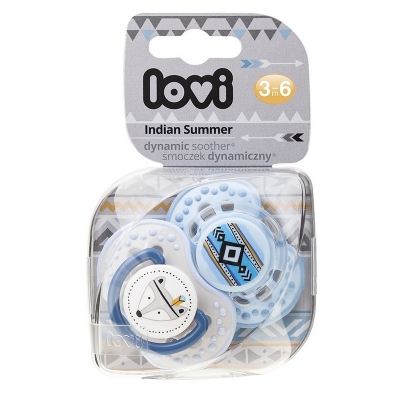 LOVI Smoczek Uspokajający Indian Summer 3-6 miesiąca 22/856 Boy (2-sztuki)