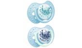 Smoczek Silikonowy Dynamiczny LOVI 18m+ 2 szt. Tie Dye Blue 22/920boy