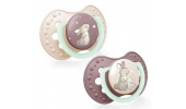 Smoczek Silikonowy Dynamiczny LOVI 6-18m 2 szt. Night&Day Girl
