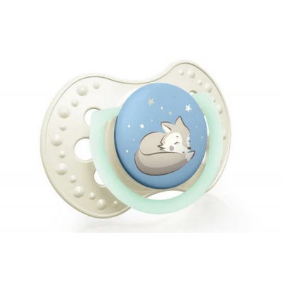 Smoczek Silikonowy Dynamiczny LOVI 0-3m 2 szt. Night&Day Boy 22/913boy