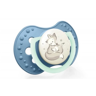 Smoczek Silikonowy Dynamiczny LOVI 0-3m 2 szt. Night&Day Boy 22/913boy