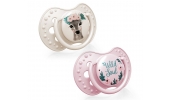 LOVI Smoczek Silikonowy Dynamiczny 6-18m 2 szt Wild Soul Girl 22/884