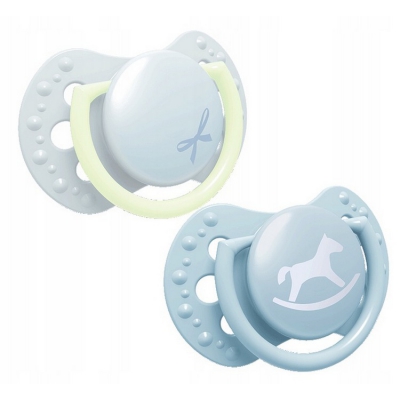 LOVI Smoczek Silikonowy Dynamiczny 0-2 m 2 szt. Baby Shower Boy 22/900