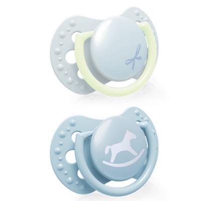 LOVI Smoczek Silikonowy Dynamiczny 0-2 m 2 szt. Baby Shower Boy 22/900