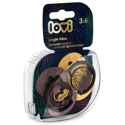 Smoczek Silikonowy Dynamiczny LOVI 3-6m. 2 szt. Jungle Vibes Girl