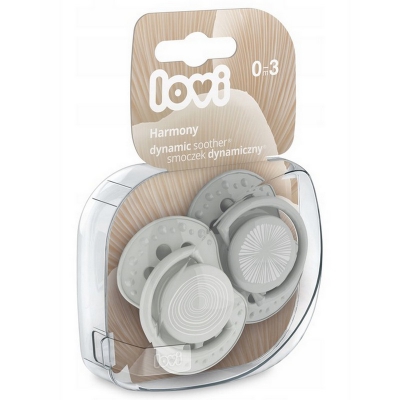 LOVI Smoczek Silikonowy Dynamiczny 0-3 m 2 szt. Harmony Boy