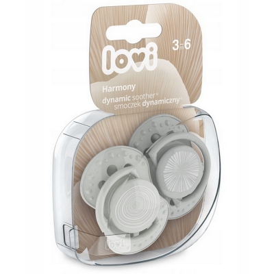 LOVI Smoczek Silikonowy Dynamiczny 3-6 m 2 szt. Harmony Boy