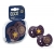 LOVI Smoczek Silikonowy Dynamiczny 6-18m Stardust 2 sztuki Violet 22/894