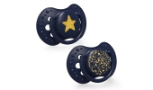 LOVI Smoczek Silikonowy Dynamiczny +18m Stardust Blue 22/895 (2-sztuki)