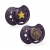 LOVI Smoczek Silikonowy Dynamiczny 0-3m Stardust Violet 22/892 (2-sztuki)