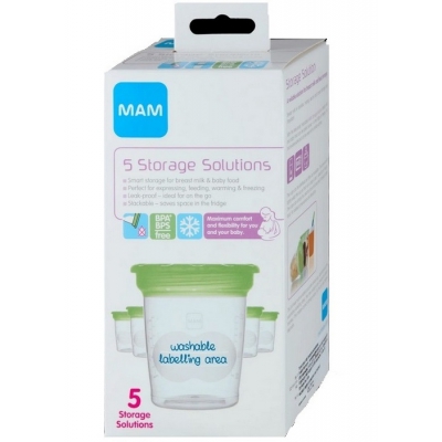 Pojemniki na pokarm Storage Solution 5 sztuk 120 ml / MAM BABY