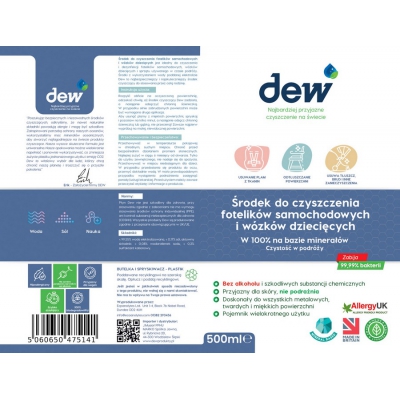 Środek do czyszczenia fotelików samochodowych i wózków dziecięcych 500ml. Dew