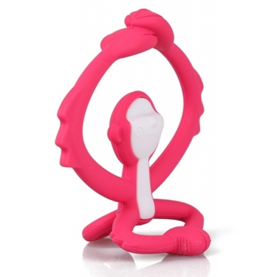 Mombella Gryzak Zabawka Małpka Dark Pink