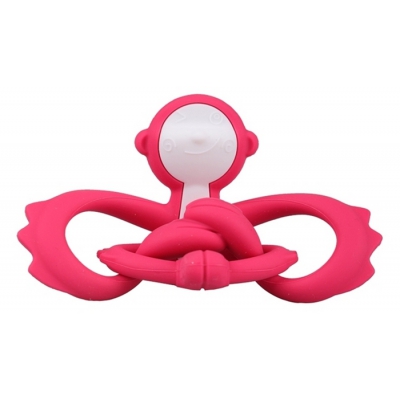 Mombella Gryzak Zabawka Małpka Dark Pink