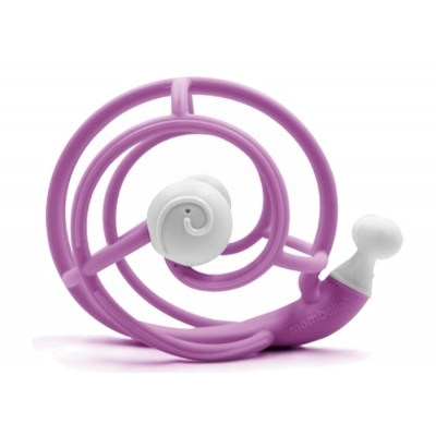 Mombella Gryzak z Grzechotką Ślimak Purple