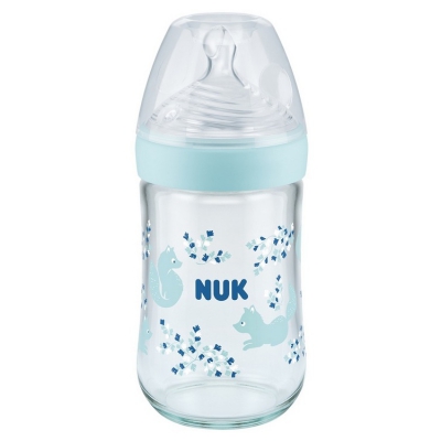 Butelka NUK Nature Sense szklana 240 ml ze wskaźnikiem temperatury 745.117_A