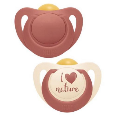 Smoczek NUK For Nature Lateksowy 6-18 miesięcy 2 szt  Terakota