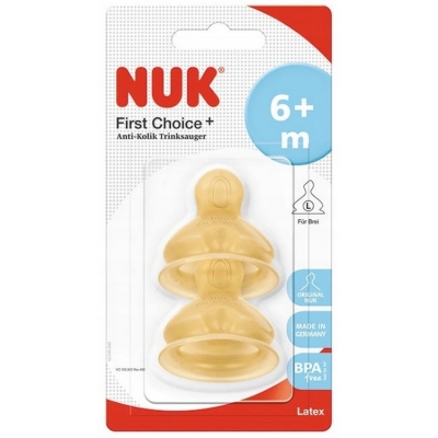 Lateksowy Smoczek do butelki NUK First Choice 6-18 miesięcy L / 2 szt.