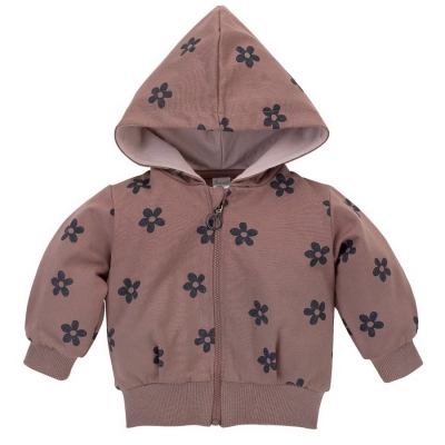 Bluza Rozpinana Różowa w Kwiatki Happiness rozmiar 80 / PINOKIO