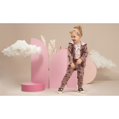 Bluza Rozpinana Różowa w Kwiatki Happiness rozmiar 80 / PINOKIO