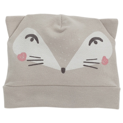 Czapka ciepła Smart Fox, roz. 80, Beż