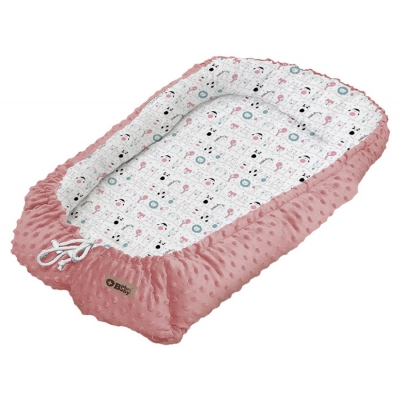 Kokon Minky Wesołe Zwierzątka Róż + Poduszeczka Gratis Plus Baby