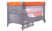 PlusBaby Dwupoziomowe Łóżeczko Turystyczne Orange / Grey