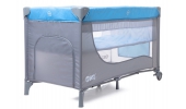 PlusBaby Dwupoziomowe Łóżeczko Turystyczne Blue / Grey